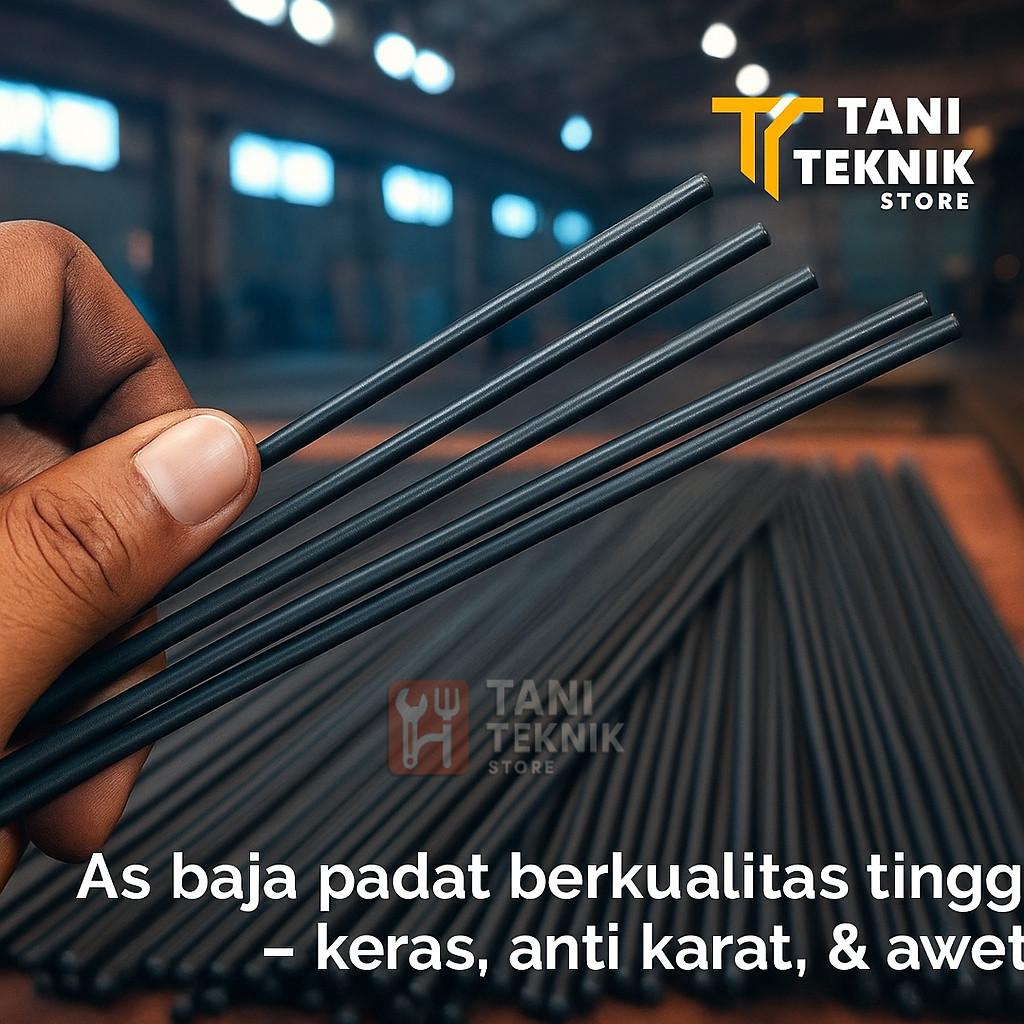 As Baja Bintik 5mm & 7mm – Baja Tutul Padat Panjang 1 Meter | Bahan Pande, Drei, Tombak Ikan