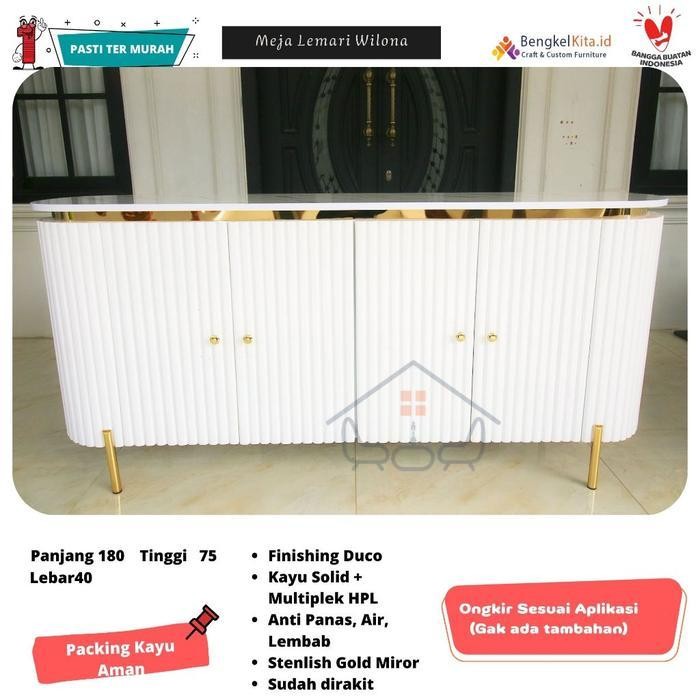 Meja Lemari Minimalis Wilona| TV Cabinet I Bupet TV minimalis Modern | Lemari Modern Mewah  I  Ongki