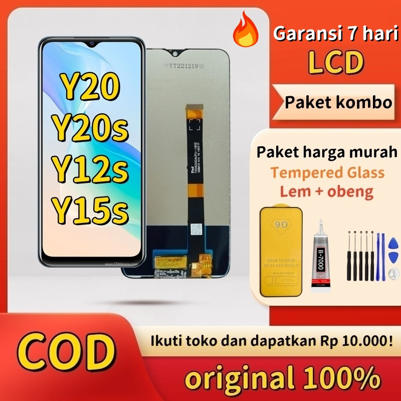 【Premium】LCD hp VIVO Y20  / Y20s/Y12S / Y15S/Y01/Y20i original 100% Full set Bebas Blue Light - Gara