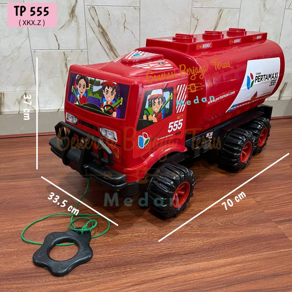 GBT - Mainan Mobil Dorong Truk Tangki BBM Pertamina / Mobilan Besar TP555 / Mobil Jumbo Pertamina