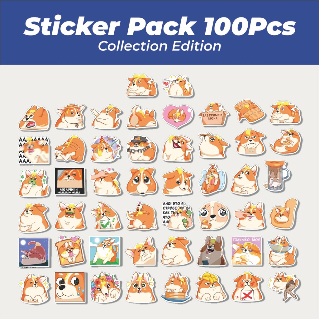 

Hot Stiker Hewan Cute Dog Bimchik [Bimchik Anjing Lucu] Lucu Anti Air Stikers Berperekat Waterproof Sticker Decal Buat Motor Helm Buku Journal Koper Casing HP Laptop Botol Minum