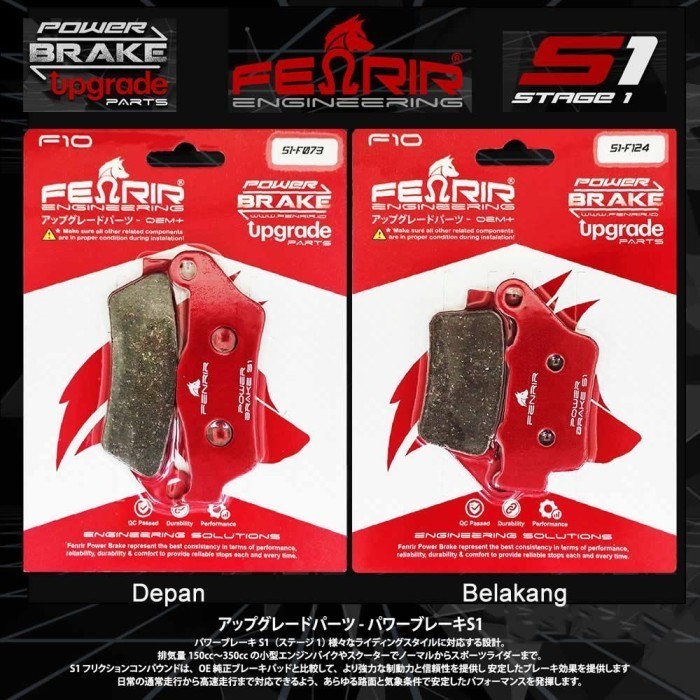 Kampas Rem Pulsar 200NS Depan Belakang