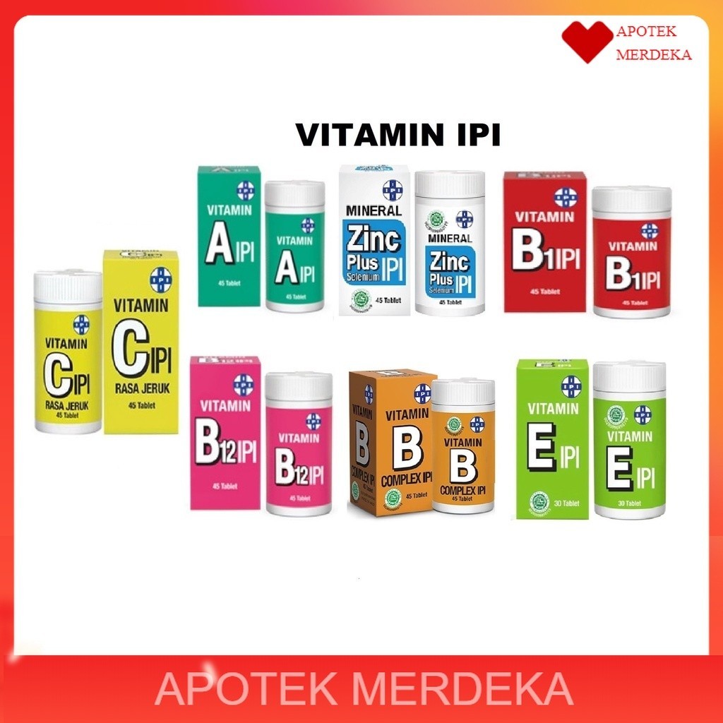 Vitamin IPI / Vitamin A , B1 , B Complex , B12 , C , E , Zink Zinc Plus Selenium ipi