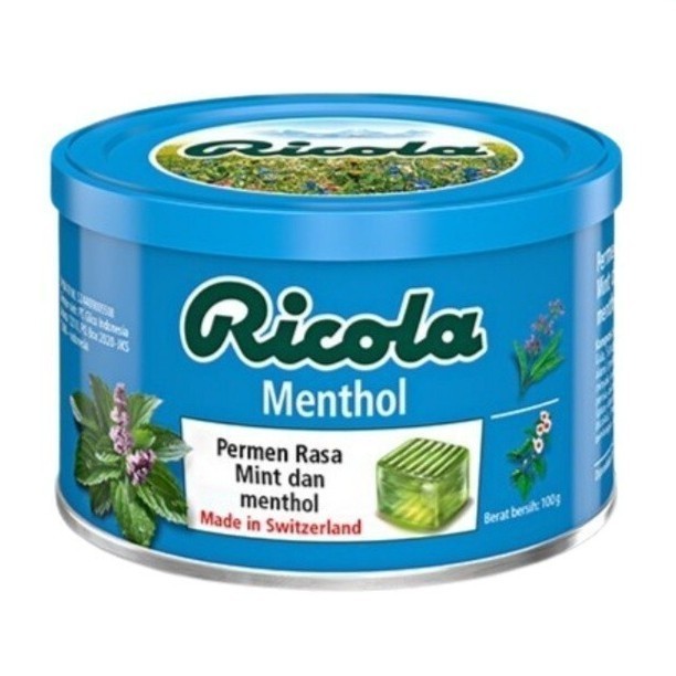 

Ricola Tin Menthol / Permen Rasa Mint Menthol 100Gr