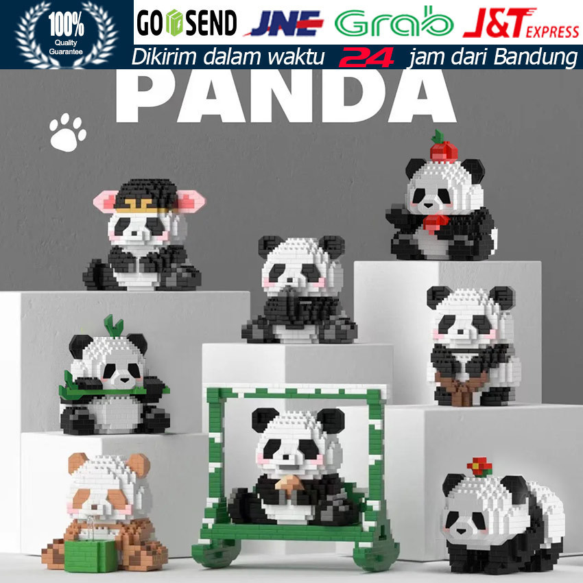 Mainan Anak Brick Panda / 3D Puzzle Block Susun Edukasi Mainan / Mainan Lucu Anak