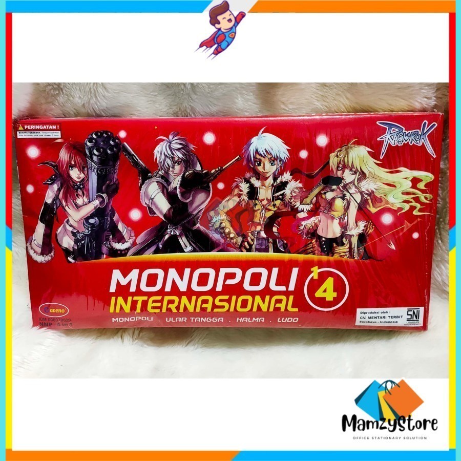 Mainan monopoli internasional monopoly Mainan Monopoli Internasional 4 in 1 / Monopoli 4 permainan