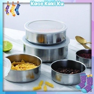 Rantang Stainless Steel Isi Set 5 Susun Tutupan Plastik Versi Tebal Import 3𝙆 866