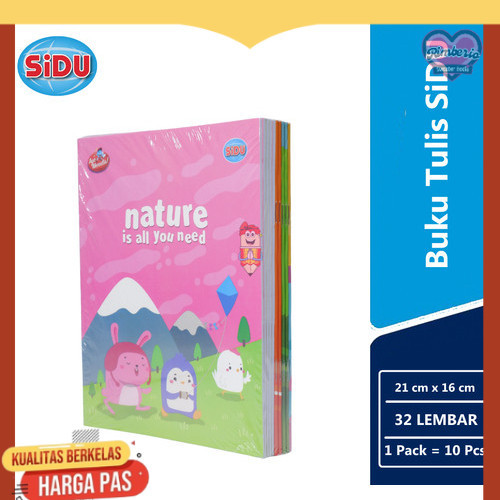 

Buku Tulis SIDU 32 lembar / 1pack ( 10pcs ) Buku Tulis SIDU 32lembar