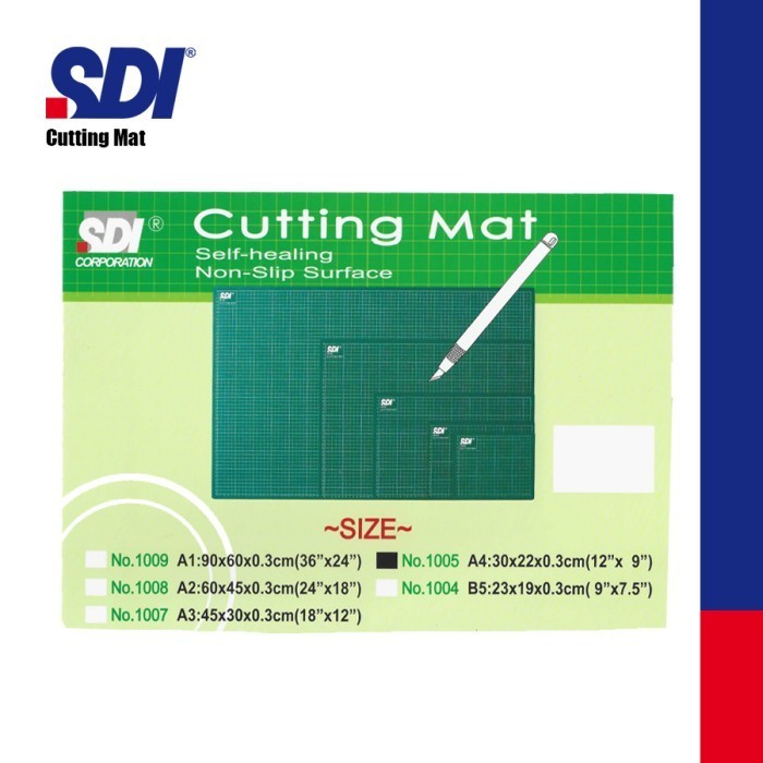 

SDI 1005 Alas Potong A4 ( 12" x 9" ) Cutting Mat A 4 ( 300mm x 220mm )