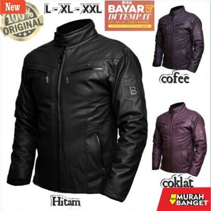 jaket kulit pria garut Jaket kulit pria terbaru original bankers  bkrs 006 Jacket motor touring baha