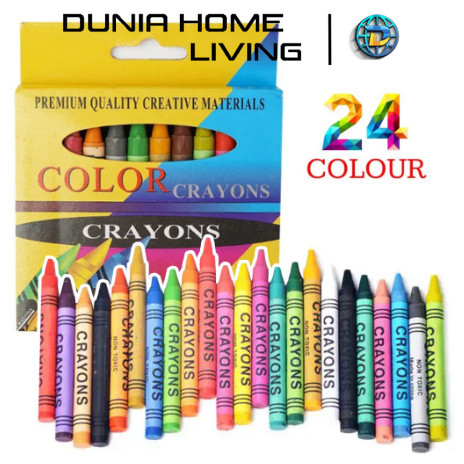 

DUNIA HOME LIVING CRAYONS SET 24 COLOR / ART SET / PENSIL KRAYON ANAK SEKOLAH 24 WARNA