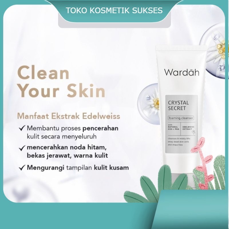 WARDAH CRYSTAL SECRET FACIAL WASH | sabun cuci muka wardah