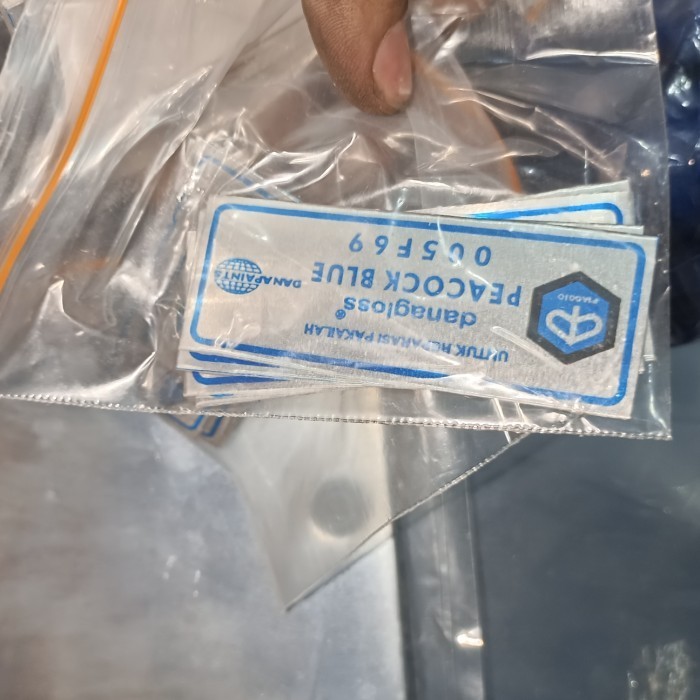 sticker danagloss reparasi Vespa peacock blue repro baru cakep