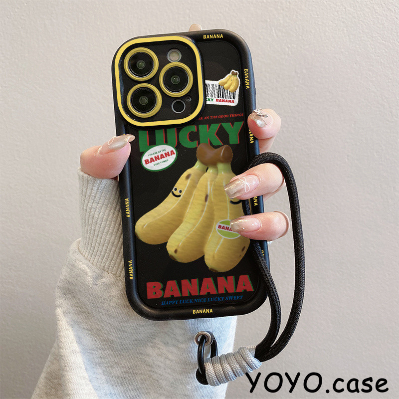 case iPhone XS Tali pisang Casing ponsel cocok untuk iPhone11 11PROMAX 12 13 14 15 PRO PROMAX Case p