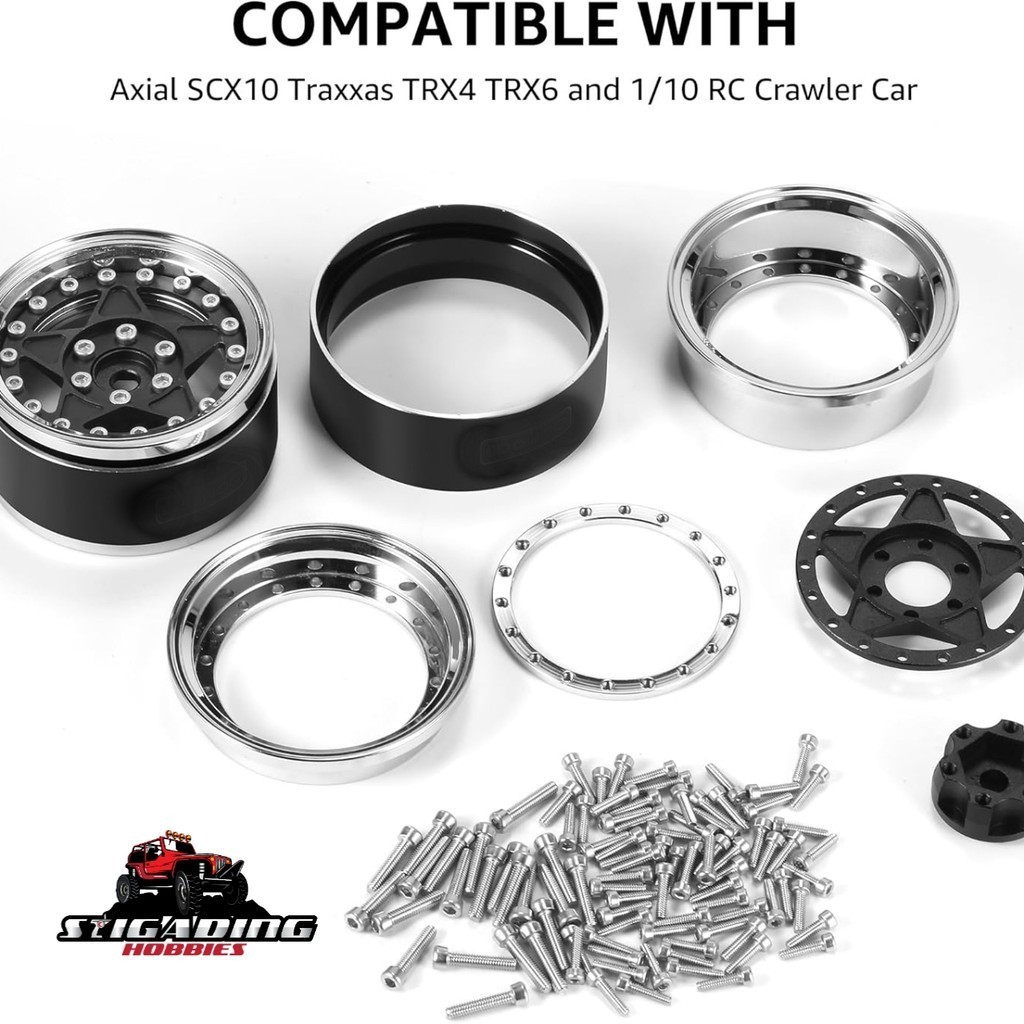 Velg Metal Beadlock 1.9 Adjustable Offset Star Spoke Clone Probuild