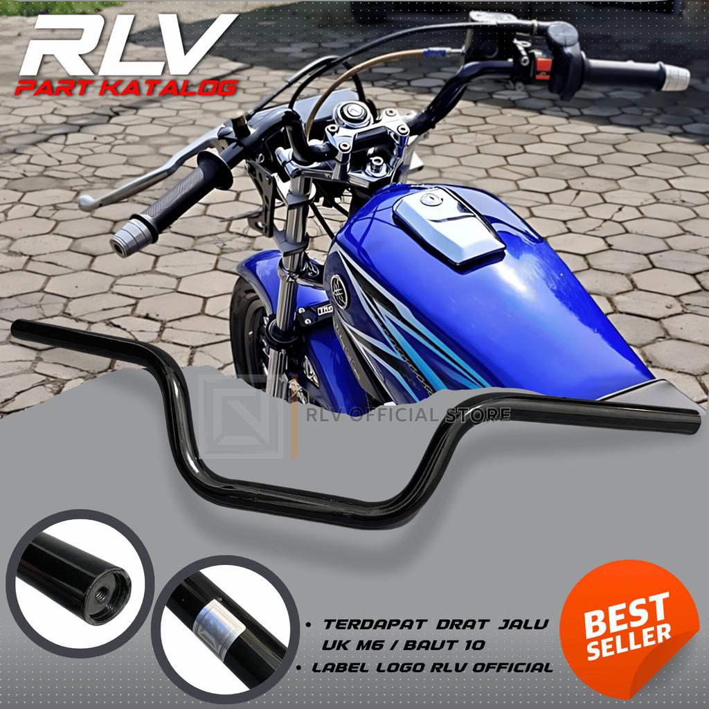 STANG STIR TINGGI RX KING RXKING HITAM BANDUNG STYLE BYANKEROK - STANG PEGANGAN MOTOR - STANG MJB RX