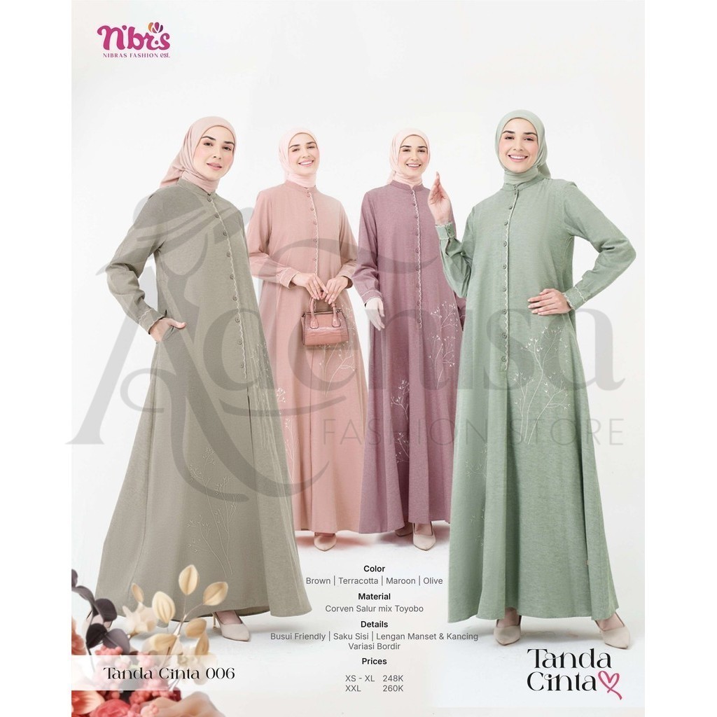 AFS | Gamis Wanita Dewasa Terbaru Tanda Cinta 006 by Nibras