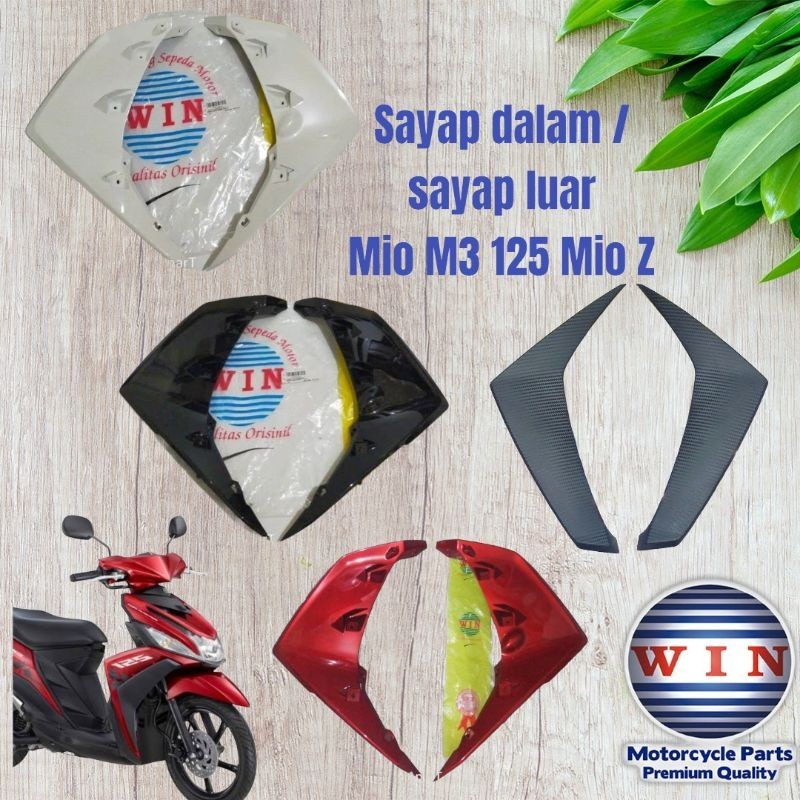 sayap tebeng body depan samping Mio m3 Mio 125 hitam putih marun set kanan kiri 2PH