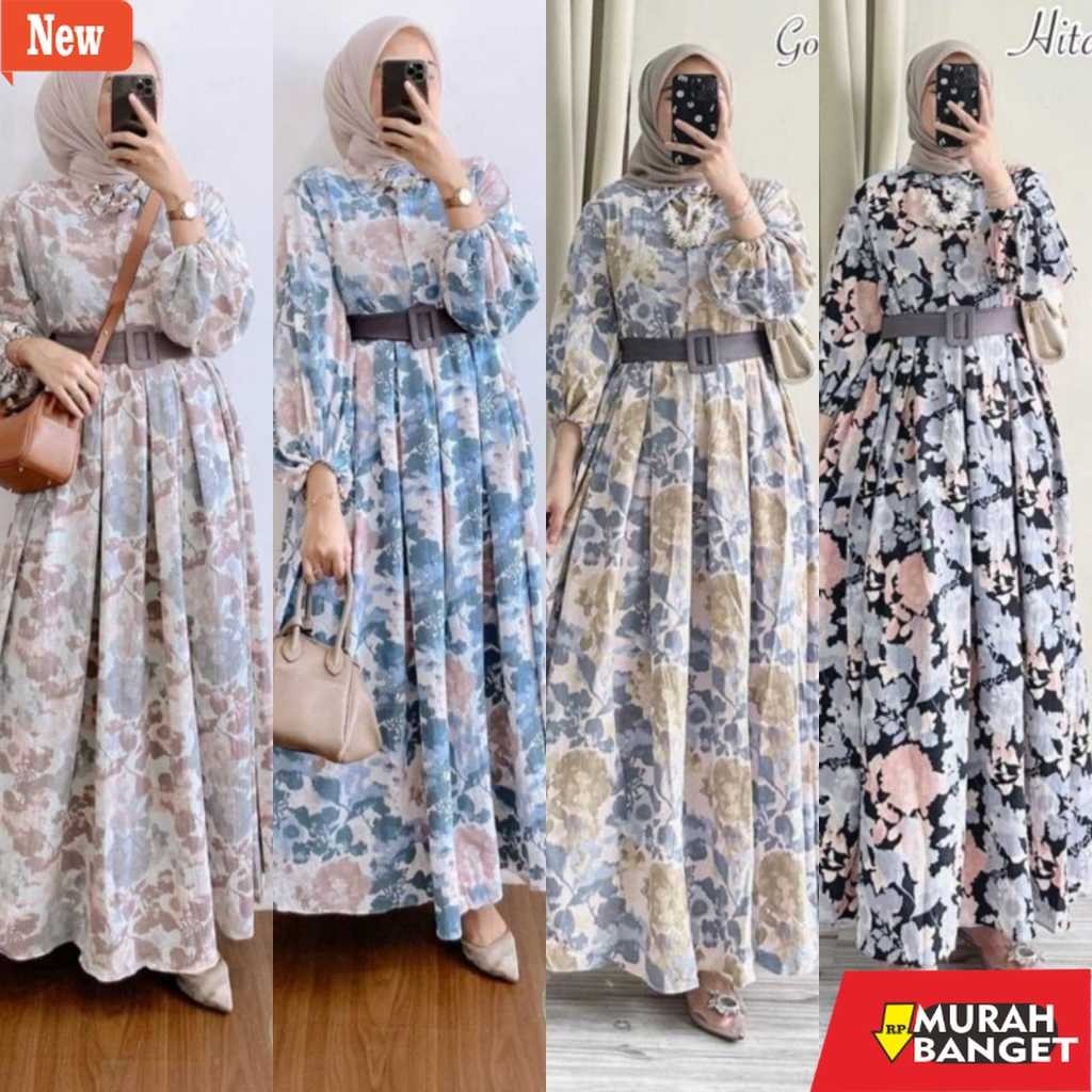 gamis kekinian tahun 2024 Rabella Dress / Gamis Wanita /Dress Wanita Gamis Kekinian