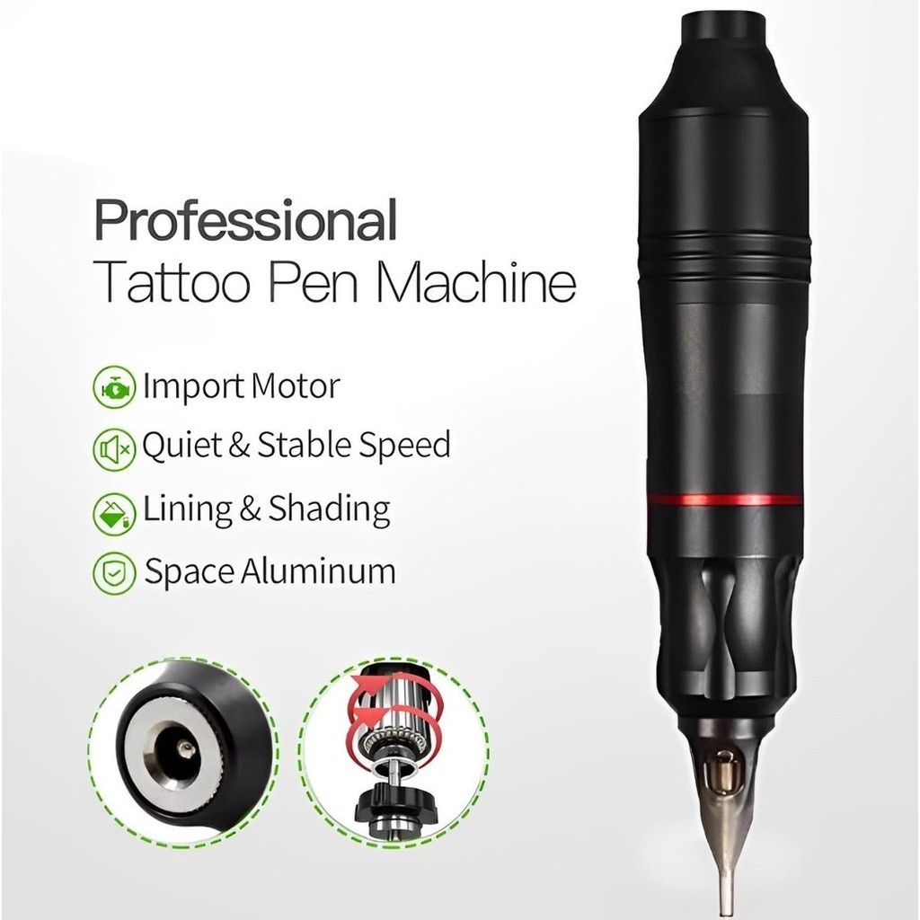 Set pena tato Mesin Tato Machine Alat Tatto Tubuh