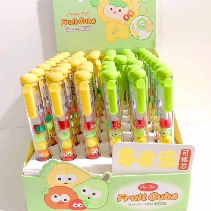 

Gel Pen/Bulpen/Fruit Cube/Buah-buahan