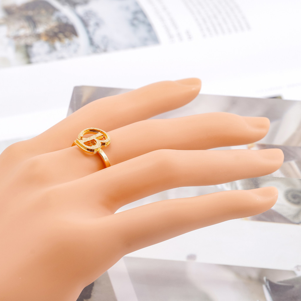 ACEH.UMI 131208 CINCIN PREMIUM GOLD Cincin Stainless Wanita Emas Muda Anti Karat Asli Silver Emas Co