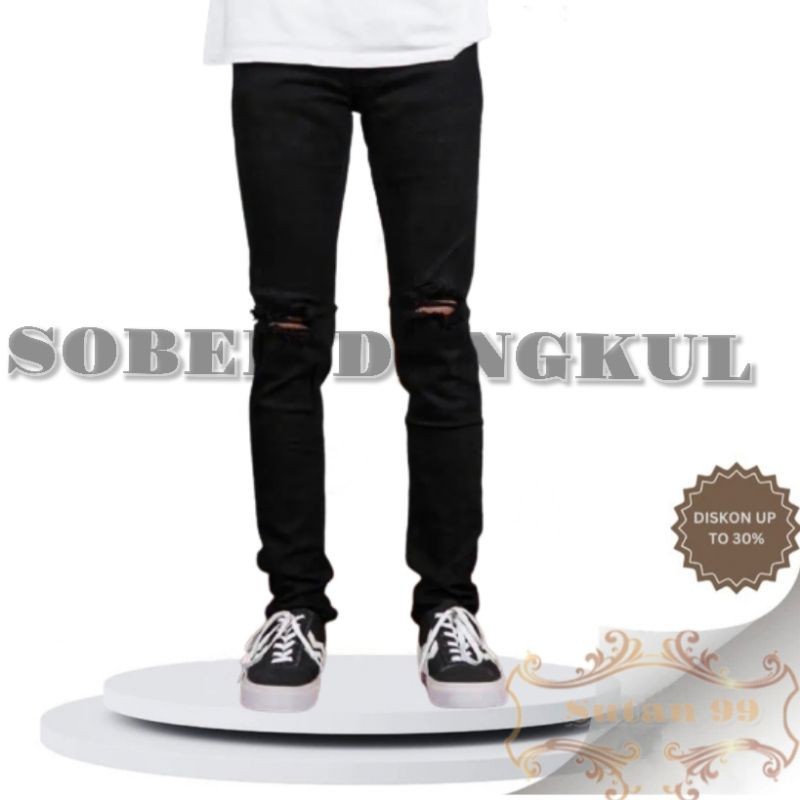 Celana jeans sobek pria yg paling kekinian- CELANA PANJANG JEANS/CELANA SOBEK LUTUT PRIA