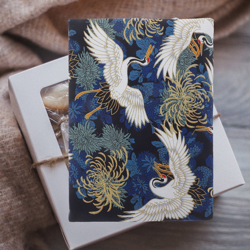 

Book Cover Sleeve Protector A5 Book Covers Hardcover Soft Cloth Book Protector Flower Pattern Adjustable Book Sleeve Notebook