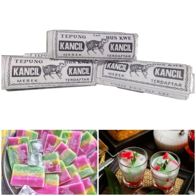 

Tepung Hunkwe bahan es aneka kue serbaguna Cap kancil/Tepung honkwe kemasan kecil