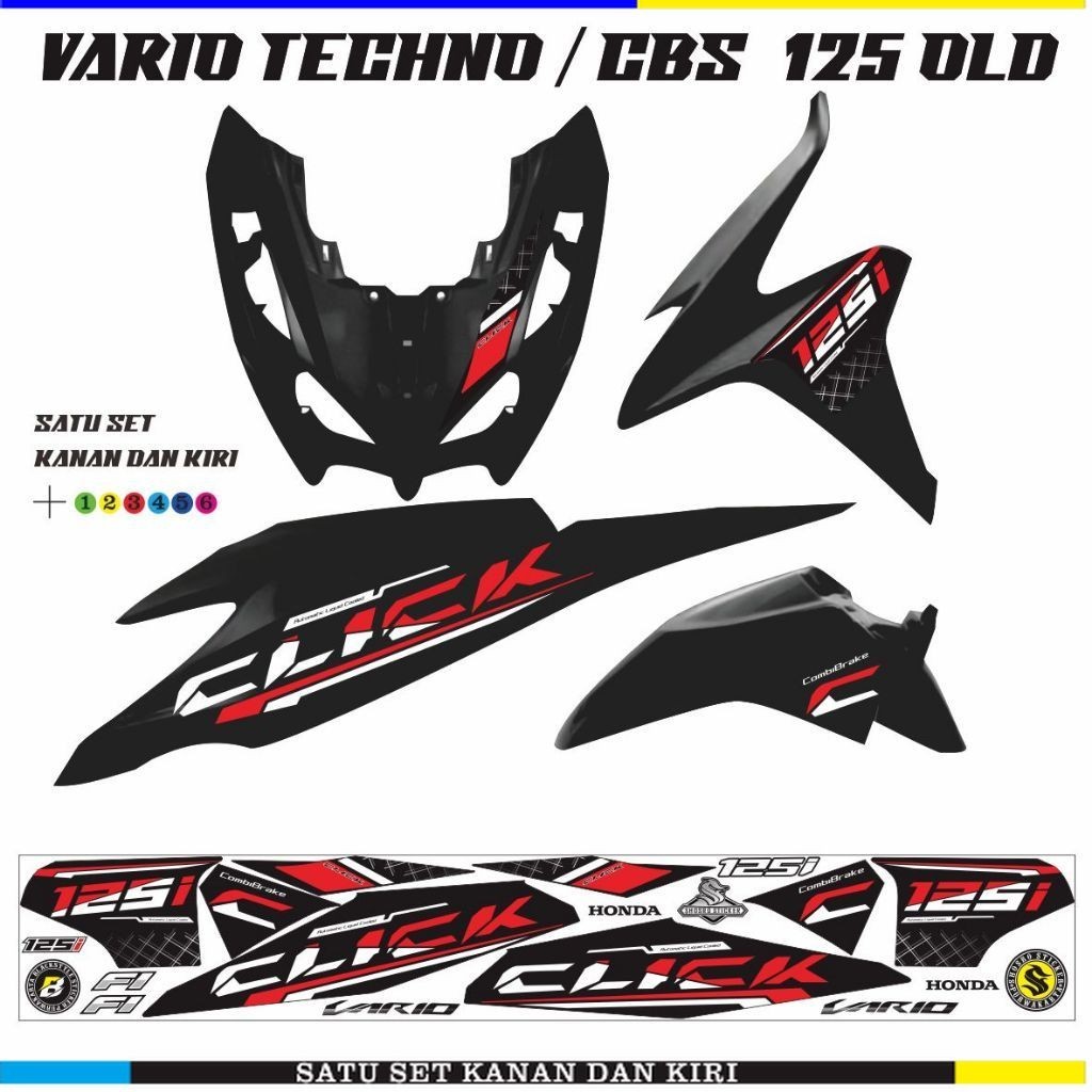 SETIKER MOTOR / STRIPING CLICK / STIKER VARIO 125 FI OLD / STIKER MOTOR VARIO STRIPING VARIO TECHNO 