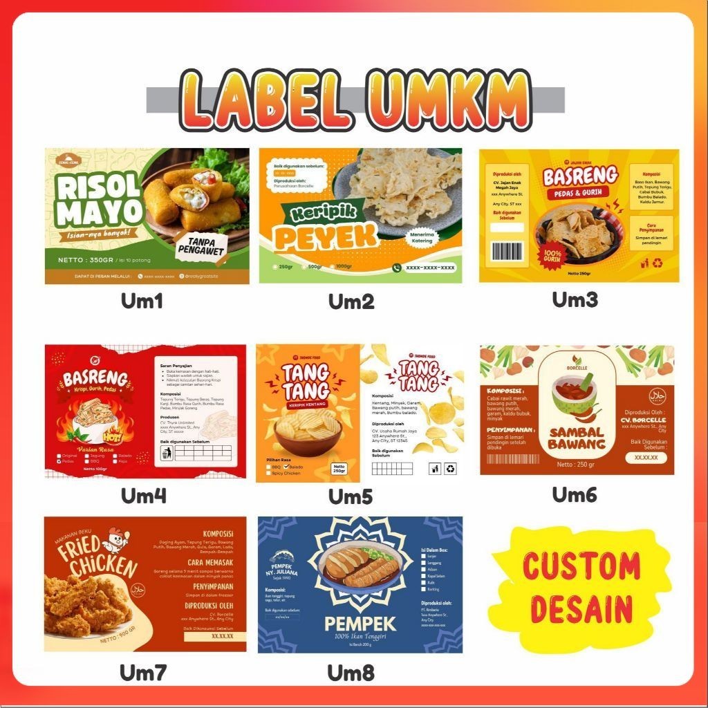 

STIKER - Label Snack UMKM 6x9cm ARSHA PRINT