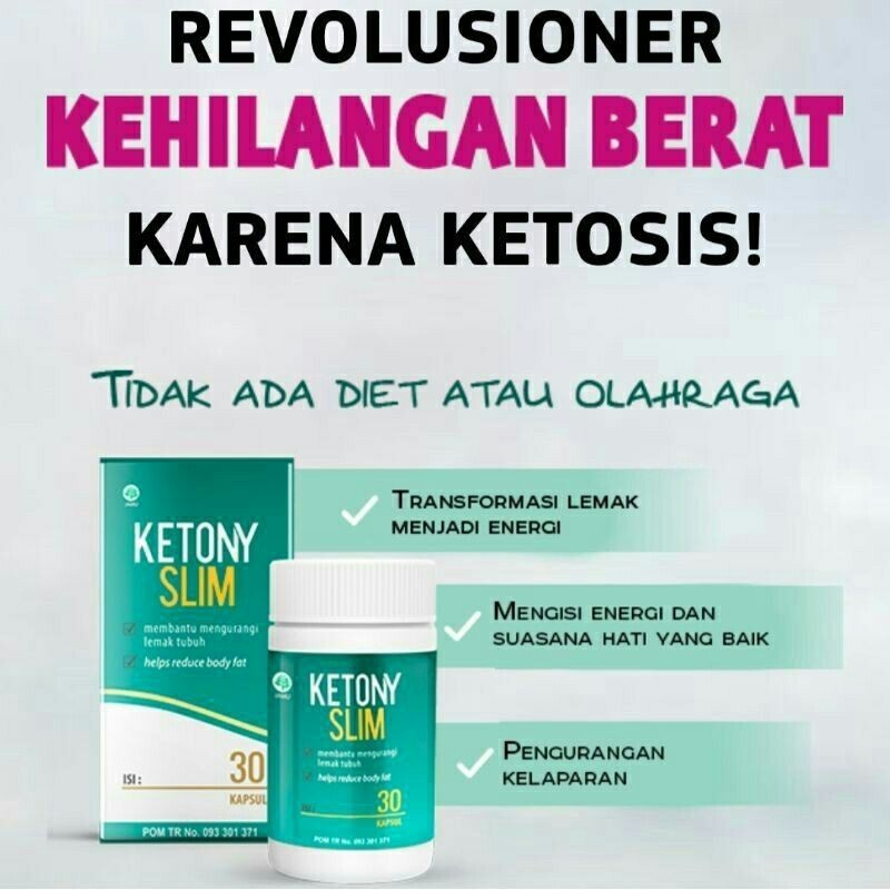 Ketony Slim Asli Original Suplemen Diet Kualitas Premium Bpom Efektif Alami