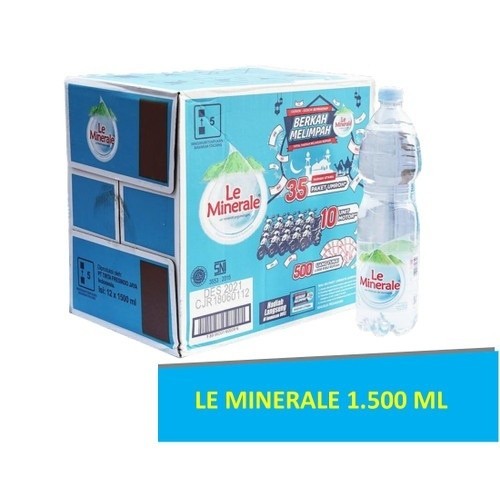 

Le Minerale Air Mineral 1500ml - 1 Dus Air Minum Isi 12Pcs