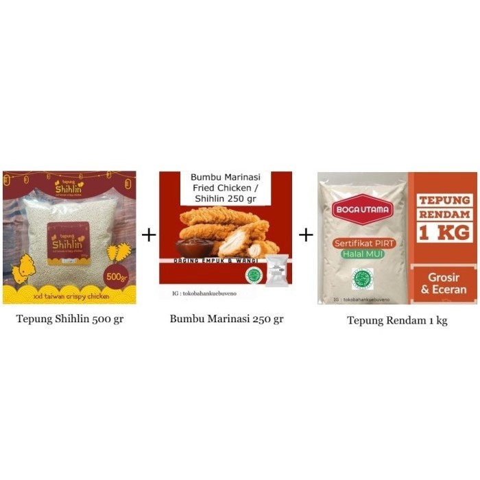 

TERJUAL Paket Tepung Shihlin (Tepung Shihlin + Bumbu Marinasi + Tepung Rendam)