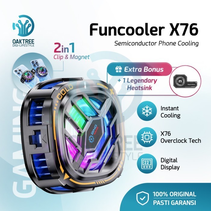 Oaktree Funcooler X76 Fan Cooler HP Pendingin HP Tablet Cooling Fan