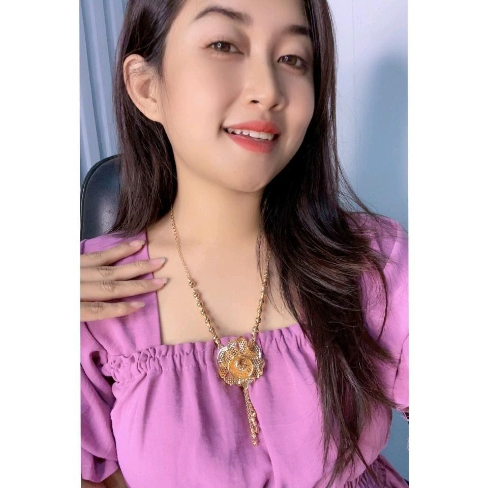 Pelangi Surabaya - Kalung Bunga Mawar Dubai Elegan Gold