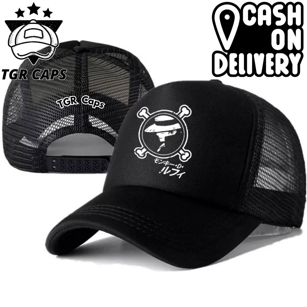TGR Caps Topi Trucker ONE PIECE - Topi Distro ONE PIECE Logo - Topi ONE PIECE Premium - Topi Pria De
