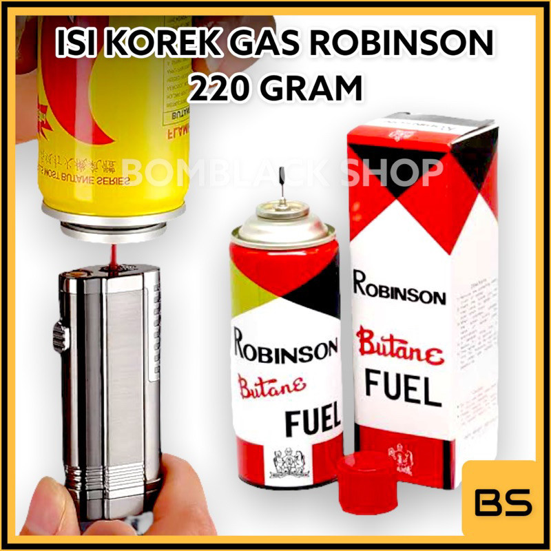 DIJAMIN TERMURAH Isi Ulang Minyak Korek Api Gas ROBINSON 220 Gram Isi Korek Gas Isiulang Korek Api G