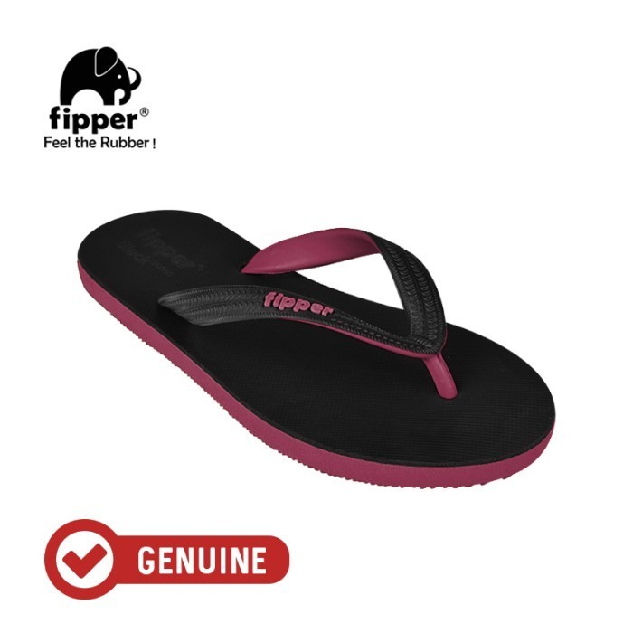 best -Fipper Black - M Series / Sandal Jepit Pria / Black - Red Blush - 7