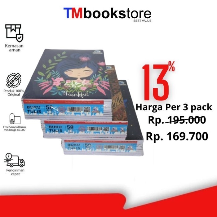 

BUKU TULIS SB 58 LOCOMOTIF (3 PACK) TMBOOKSTORE