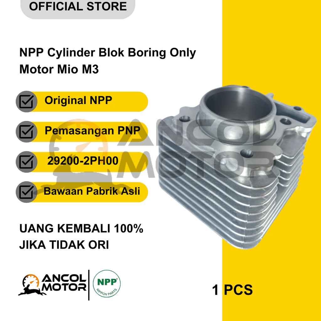 NPP Silinder Blok Boring Only Cylinder Mio M3 125 Motor Yamaha Kode Part 2PH