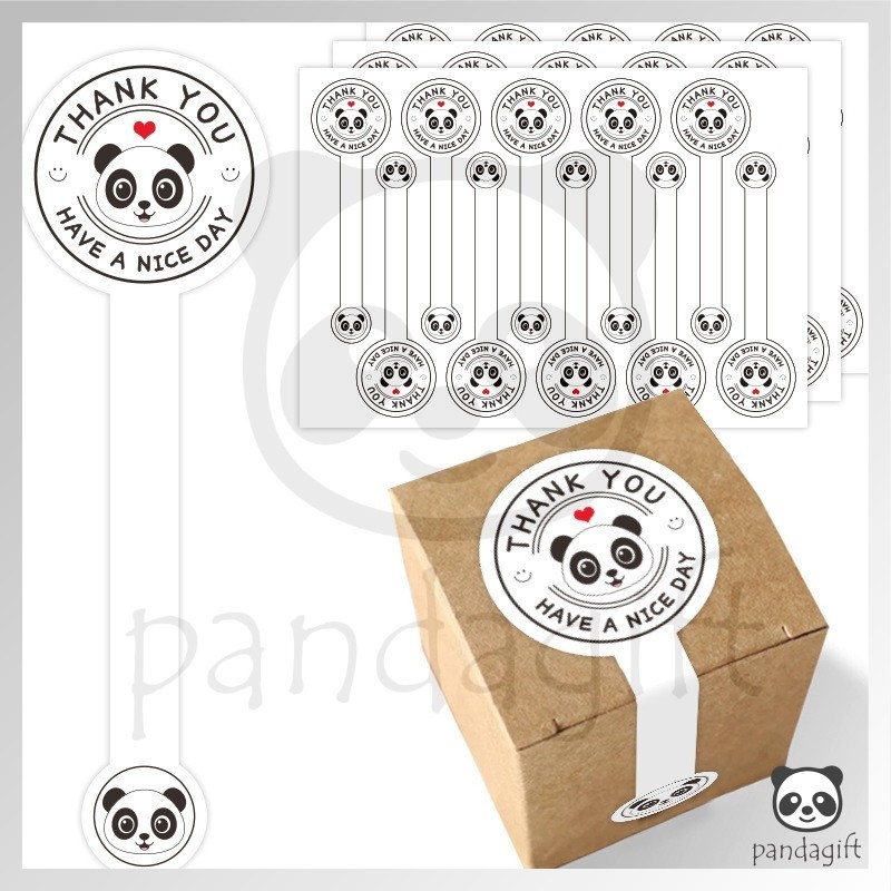 

Sticker Panjang Segel Makanan Cake Stiker Thank You 100Pcs - GG0410