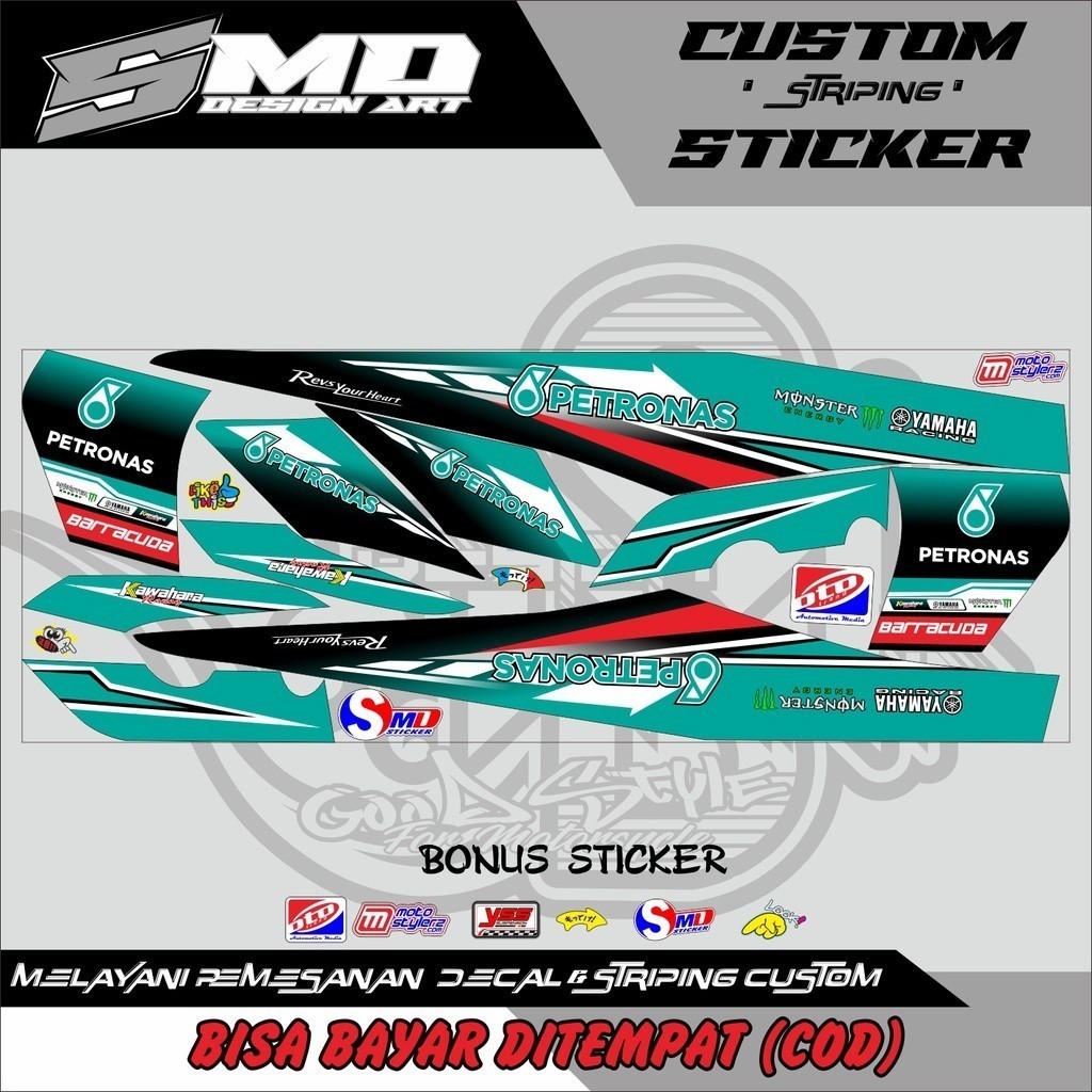 STRIPING VARIASI JUPITER Z ROBOT/Z1 PETRONAS RACING