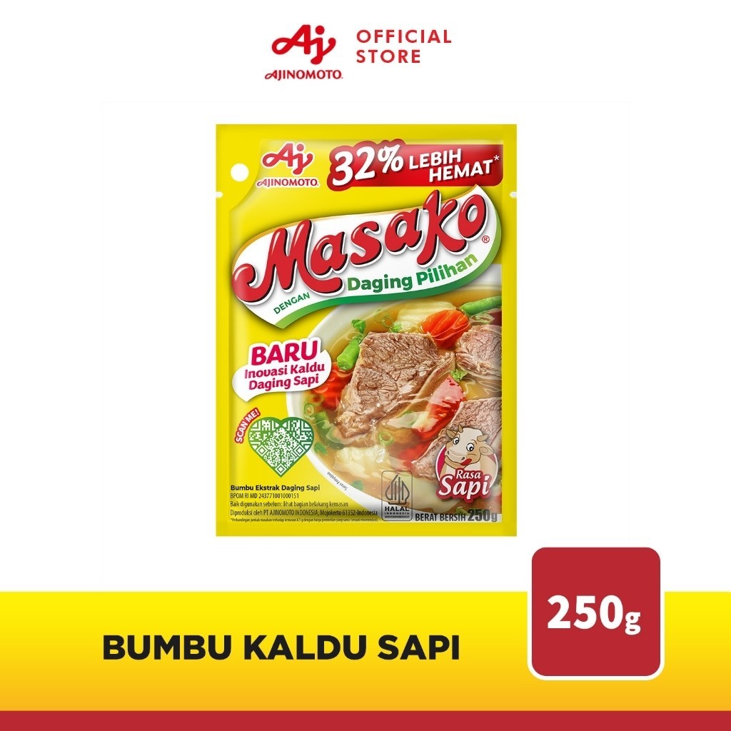 

Masako® Bumbu Kaldu Sapi Penyedap Rasa 250g