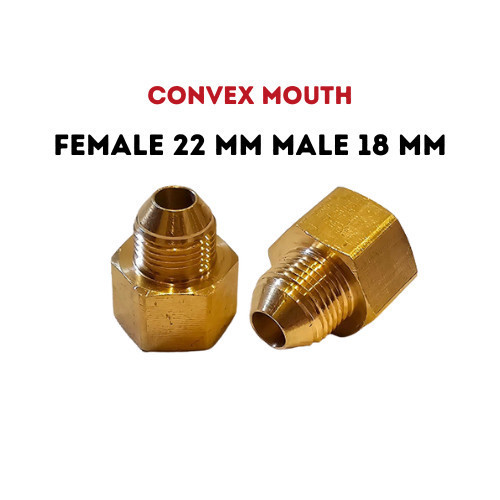 Nepel Drat Dalam 22 mm ke Drat Luar 18 mm Water Gun Cleaning Female 22 Male 18 (convex mouth)