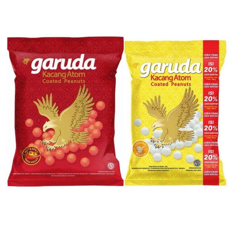 

GARUDA Kacang Atom snack rasa original 130g Pedas 100gr 220gr