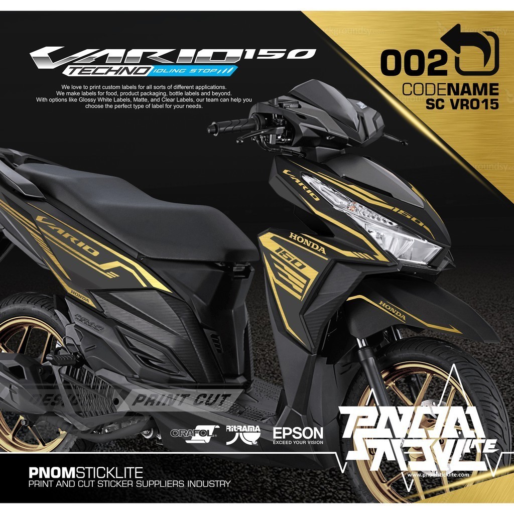 Cutting Stiker Striping Vario 150/125  LED OLD  2015 2016 2017
