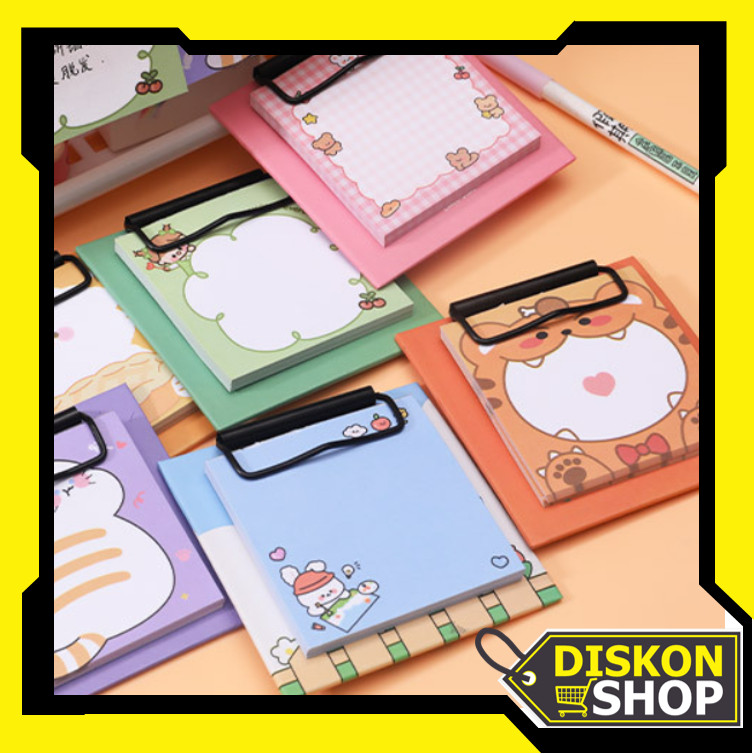 

Diskon Shop - S6372 Sticky Notes Free Clipboard / Catatan Klip Papan Kreatif / Memo Pad Karakter Lucu