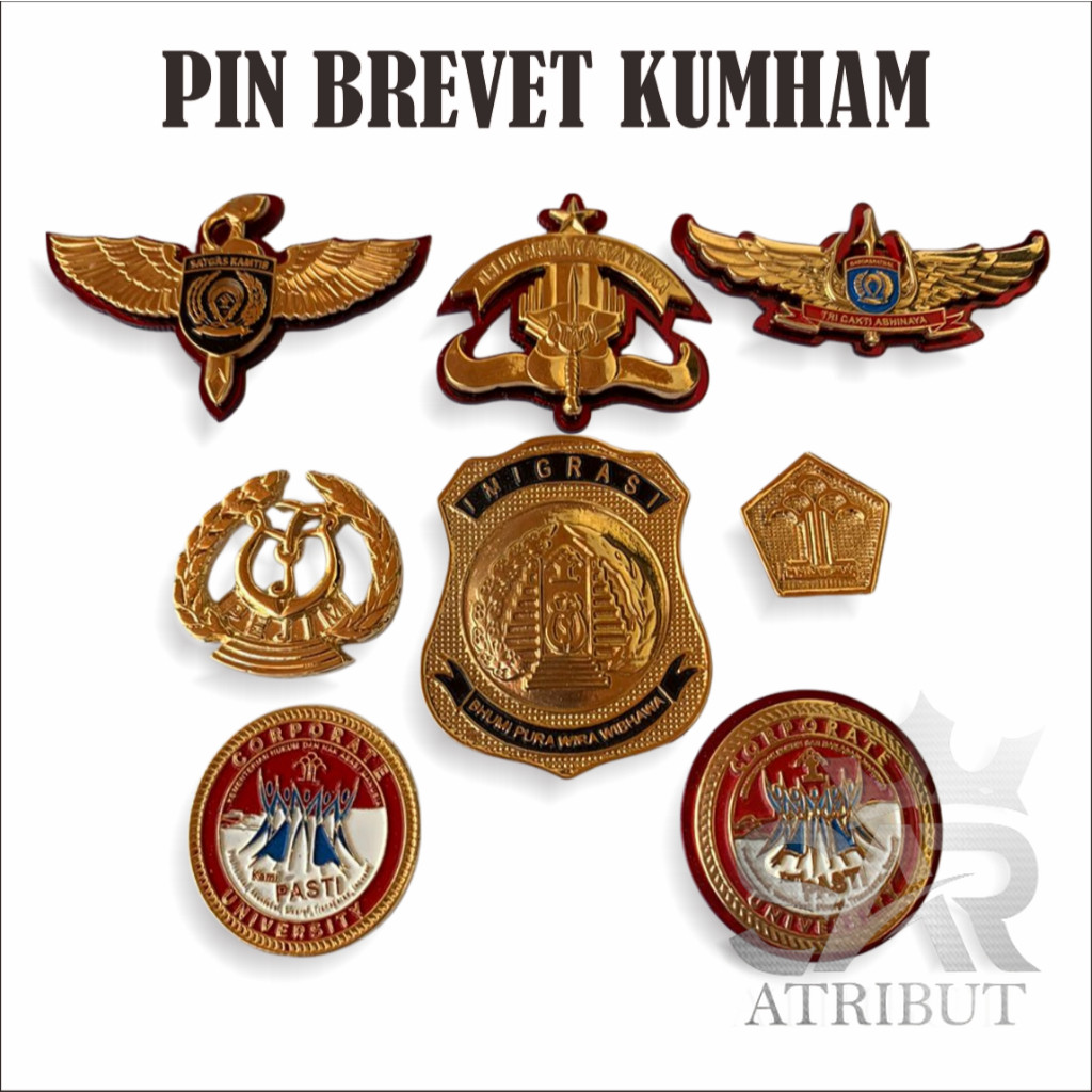ATRIBUT KUMHAM/ATRIBUT KEMENKUMHAM Pin pengayoman, pin pasti, pin satgas kantib, emblem kumham, kanc