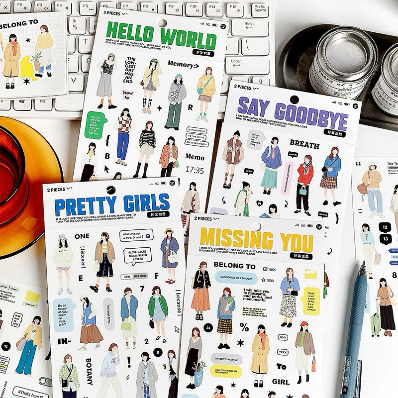 

Journamm.id Infeel.me Life Hai Hai Seri Stiker Perekat Diri Buku Panduan Karakter Kartun Lucu Stiker Bahan DIY